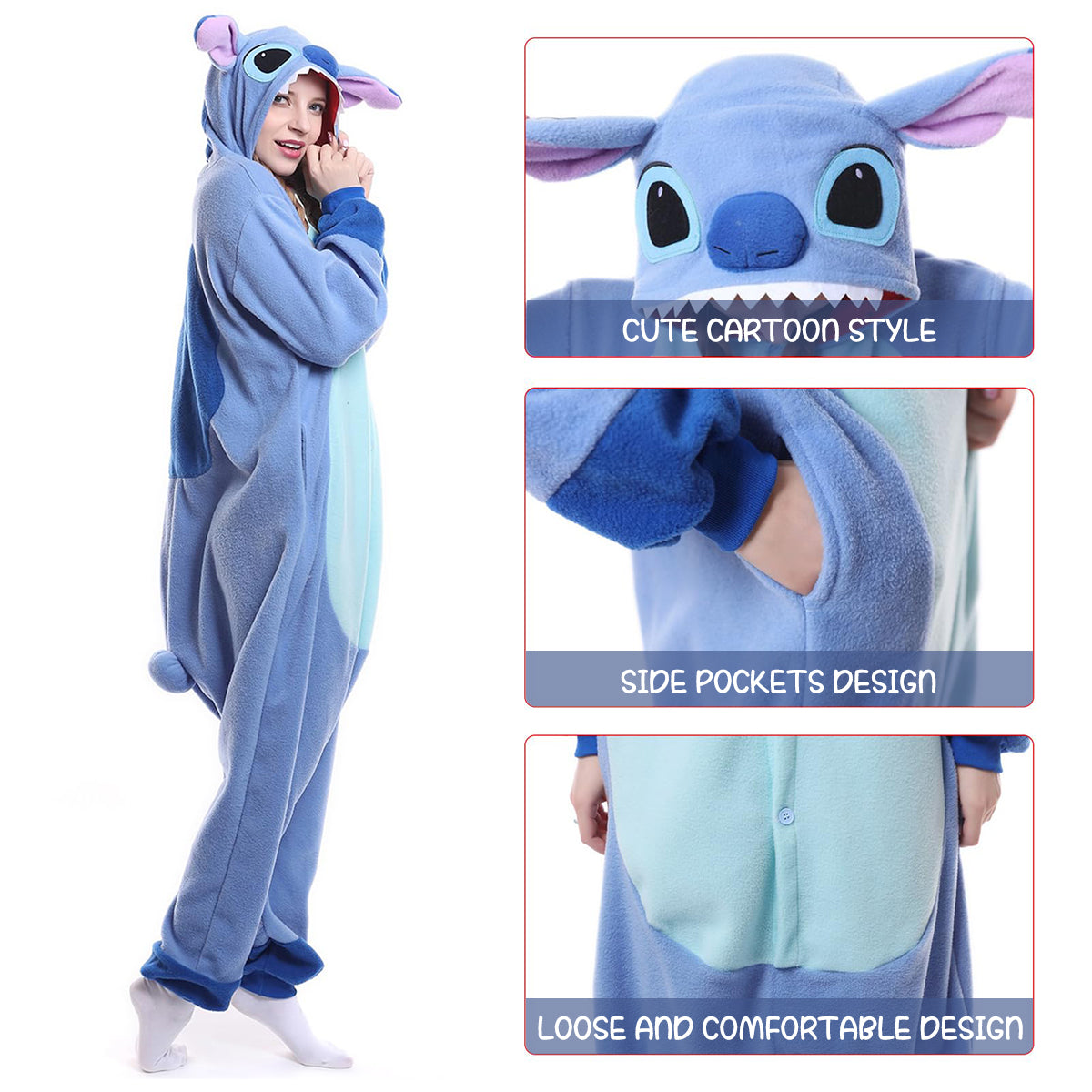 PALAY Adult Onesie Animal Pajamas Blue PALAY Adult Onesie Animal Pajamas Blue